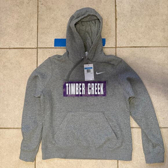 Nike Timber Creek Football Gray Purple‎ Hoodie Women's Size M Training - Picture 1 of 2